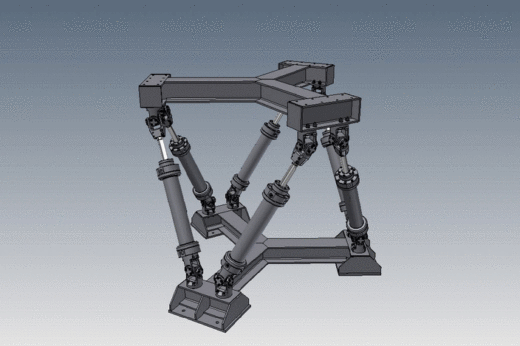 并联机器人octahedral-hexapod-mechanism-parallel-robot INV STP IGS STL缩略图